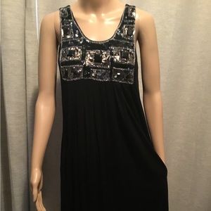 Kaely N-Max black midi with beaded bodice